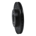 R1 90-97 Infiniti J30 Front Left Drilled & Slotted Black Brake Rotor