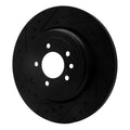 R1 10-13 Land Rover Range Rover Sport Rear Left Drilled & Slotted Black Brake Rotor