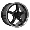 17 IN REPLICA WHEEL CV05 FITS CHEVROLET CORVETTE C5 RIM 17X9.5 BLACK WHEEL