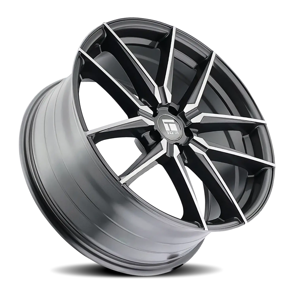Touren 3294 TR94 18x8 / 5x112 BP / 35mm Offset / 66.6mm Hub Gloss Graphite Brushed w/ Dark Wheel