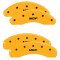 Set Of 4 Caliper Covers Engraved Front And Rear MGP Yellow Finish Black Characters 2023-2025 Toyota Prius MGP Caliper Covers