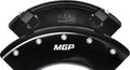 Set Of 4 Caliper Covers Engraved Front And Rear MGP Black Finish Silver Characters 2002-2004 Ford Focus MGP Caliper Covers