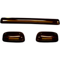 ~(2 lbs. 17X8X3)~ GMC and Chevy 07-14 (2nd GEN Body Style) Heavy-Duty (3-Piece Set) Amber Cab Roof Light Lens with Amber High-Power OLED B