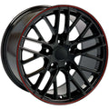 19 IN REPLICA WHEEL CV08B FITS CHEVROLET CORVETTE C6 ZR1 RIM 19X10 REDLINE WHE