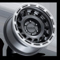 Aluminum Wheels 17x9 Halo 957BS Satin Black Silver Ring -12 Offset 5 on 127 Bolt Pattern 78.1 Bore Raceline