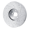 DFC 16-25 BMW i7 Right Front Drilled & Slotted Silver Brake Rotor