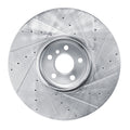 DFC 16-25 BMW i7 Right Front Drilled & Slotted Silver Brake Rotor
