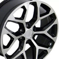 20 IN REPLICA WHEEL CV98B FITS CHEVY SILVERADO RIM 20X9 BLACK MILLED WHEEL