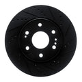 R1 2019-2026 Cadillac Escalade ESV Front Right Drilled & Slotted Black Brake Rotor