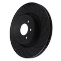 R1 2003-2017 Dodge Viper Front Right Drilled & Slotted Black Brake Rotor