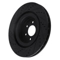 R1 2003-2017 Dodge Viper Front Right Drilled & Slotted Black Brake Rotor