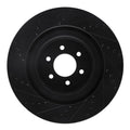 R1 2003-2017 Dodge Viper Front Right Drilled & Slotted Black Brake Rotor