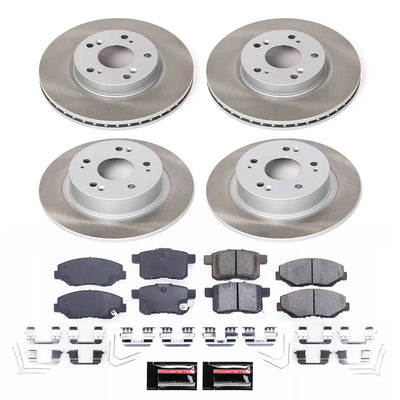 Power Stop 13-17 Honda Accord Front and Rear Semi-Coated Rotor Kit