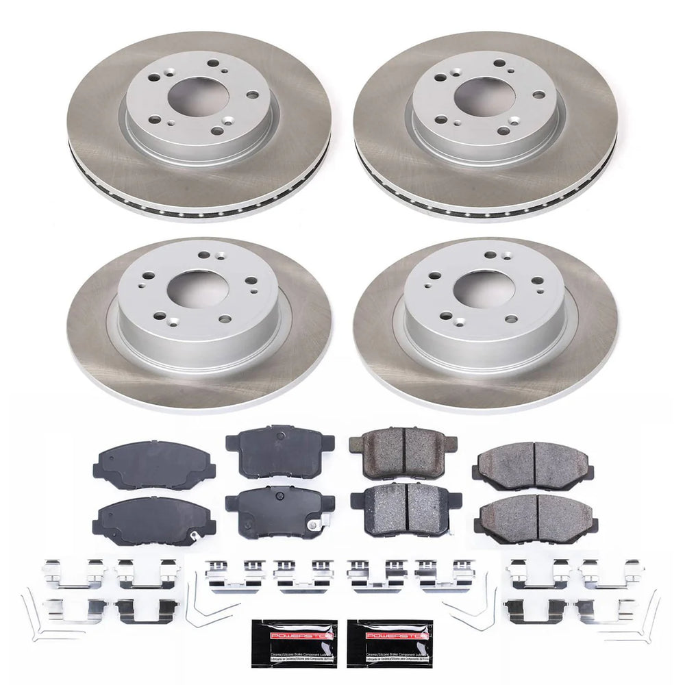 Power Stop 13-17 Honda Accord Front and Rear Semi-Coated Rotor Kit