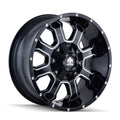 Mayhem 8103 Fierce 17x9 / 6x135 BP / -12mm Offset / 106mm Hub Black w/ Milled Spokes Wheel