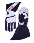 RaceQuip SFI-5 Gray/Black Large Outseam Angle Cut Glove