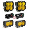 LED Work Light Amber Lens Wide Cornering Pattern Pair S2 Sport Baja Designs