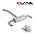 Remus Stainless Steel 102mm Angled Straight Cut Chrome w/Adj Clamp Tail Pipe Set (Pair)