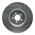 R1 Concepts Brake Rotor Drilled and Slotted Silver Fits Dodge Charger