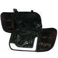 05-07 SEQUOIA LED BAR HEADLIGHT CORNER LIGHT COMBO CHROME HOUSING AND SMOKED LENS WITH SEQUENTIAL TURN SIGNAL - USES STOCK BULBS