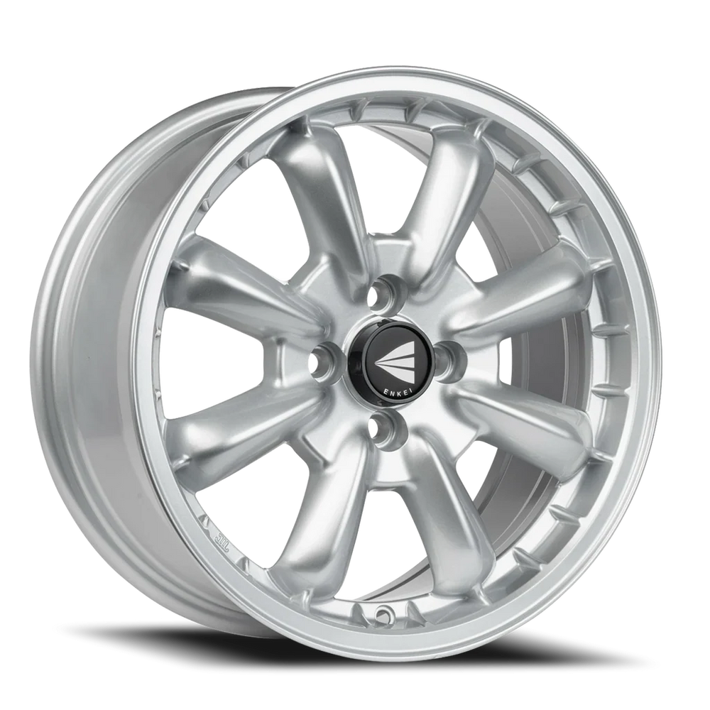 Enkei Compe 15x7 0mm Offset 4x114.3 Bolt Pattern 72.6mm Bore Silver Wheel