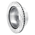 R1 11-25 Chevrolet Suburban 3500 HD Rear Right Drilled & Slotted Silver Brake Rotor