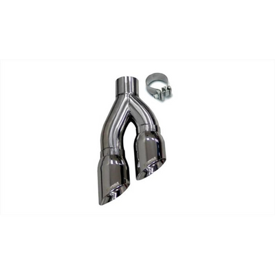 Two Twin 3.5 Inch Polished Tips Clamps Included Dual Rear Exit For Corsa Audi S4 S5 Exhaust Only Sta