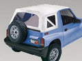 XHD Soft Top, White Denim, Clear; 88-94 Suzuki Sidekick/Geo Tracker