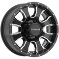 Raceline 861M Mamba 16x6in / 6x5.5 BP / 0mm Offset / 4.25mm Bore - Black and Milled
