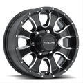 Raceline 861M Mamba 16x6in / 8x6.5 BP / 0mm Offset / 4.9mm Bore - Black and Milled