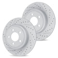 R1 Concepts Brake Rotor- Slotted - Silver Fits Acura Integra