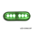 15W FULLY ENCAPSULATED LED UNDERWATER LIGHT 6 LED OBLONG STAINLESS INSERT WHITE HOUSING/WHITE