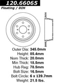 StopTech Drilled Sport Brake Rotor