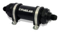 Fuelab 828 In-Line Fuel Filter Long -12AN In/Out 6 Micron Fiberglass - Green