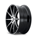 KRAZE COSMOS KR194 BLACK W MACHINED FACE 17X8 5-114.3 38MM 72.62MM