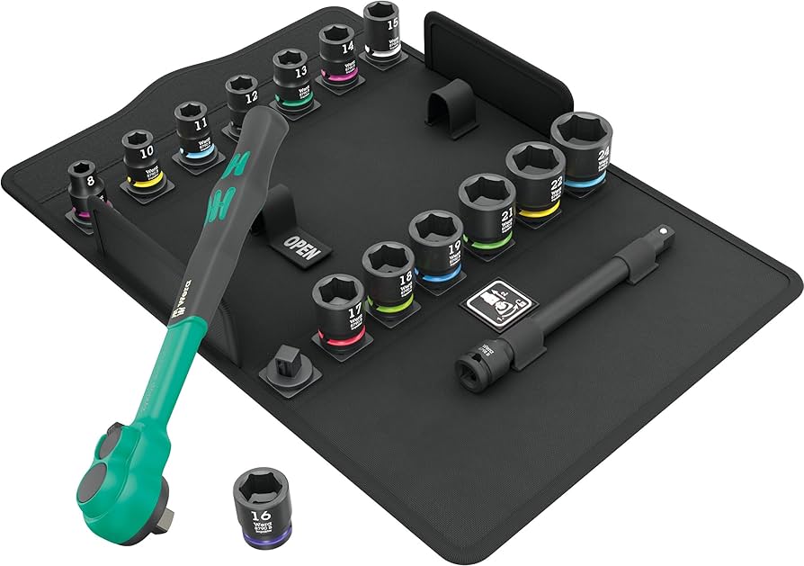 8100 SB 12 ZYKLOP COMFORT RATCHET SET REVERSING LEVER 3/8IN DRIVE METRIC 16