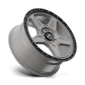 ~(30 lbs. 21X21X11)~ ALPINE 18x8 5x120.00 SATIN GRAY W/ BLACK LIP (38 mm)