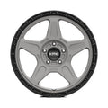 ~(30 lbs. 21X21X11)~ ALPINE 18x8 5x120.00 SATIN GRAY W/ BLACK LIP (38 mm)