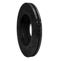 R1 99-07 Ford E-350 Econoline Club Wagon Rear Left Drilled & Slotted Black Brake Rotor