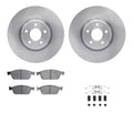 R1 Concepts E- Line Series Brake Rotor with Ceramic Brake Pads Hdw Fits Ford Escape