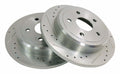 Performance Rear Cross Drilled & Slotted Rotor Set for Jeep WK, XK w/o SR8 Pkg RT Off Road