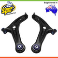 SuperPro 2011-2019 Ford Fiesta S Front Lower Control Arm Set w/ Bushings (+Caster)