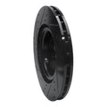 R1 18-22 Genesis G70 Front Right Drilled & Slotted Black Brake Rotor