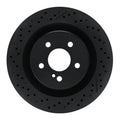 R1 08-15 Mercedes-Benz C63 AMG Rear Drilled & Slotted Black Brake Rotor