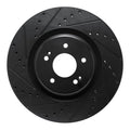 R1 21-26 Hyundai Sonata Front Left Drilled & Slotted Black Brake Rotor