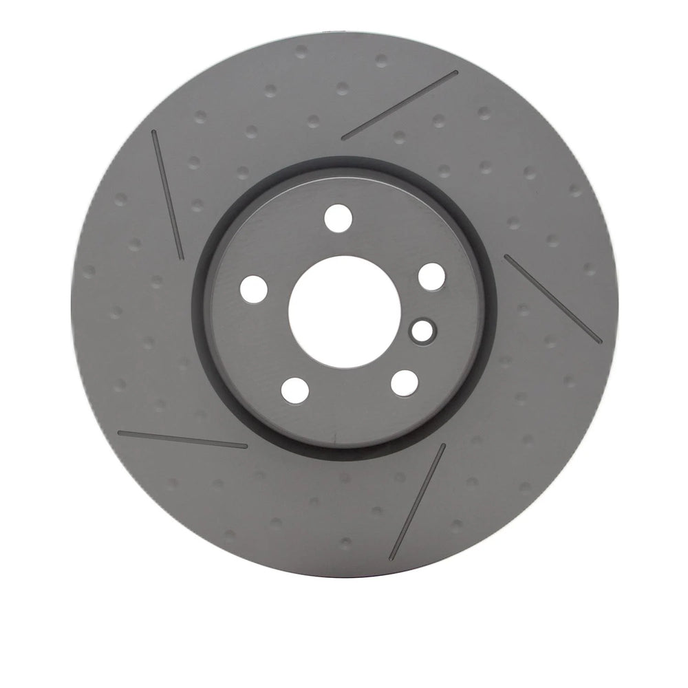 R1 15-19 Mini Cooper Clubman Front Dimpled & Slotted GeoSPEC Coated Rotor