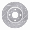 R1 14-20 Peugeot 208 (Mexico) Rear Right Drilled & Slotted Silver Brake Rotor