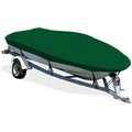 HOT SHOT BOAT COVERVHULL FISH W/HOOD O/B 12FT5IN 13FT4IN 72INHUNTER GREEN