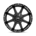 MO970 16x8 6x120.00/6x139.70 SATIN BLACK MILLED (0 mm)