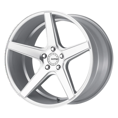 KM685 DISTRICT BRIGHT SILVER WITH MACHINED FACE 20 X 8.5 5X4.5 5.85 b/s 28 o/s